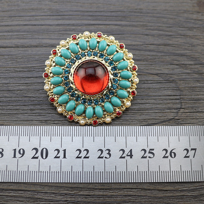 Floral Rhinestone Pin PA3918