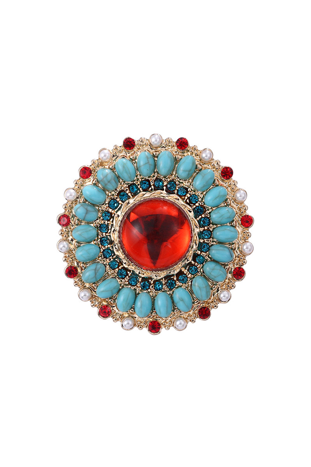Floral Rhinestone Pin PA3918