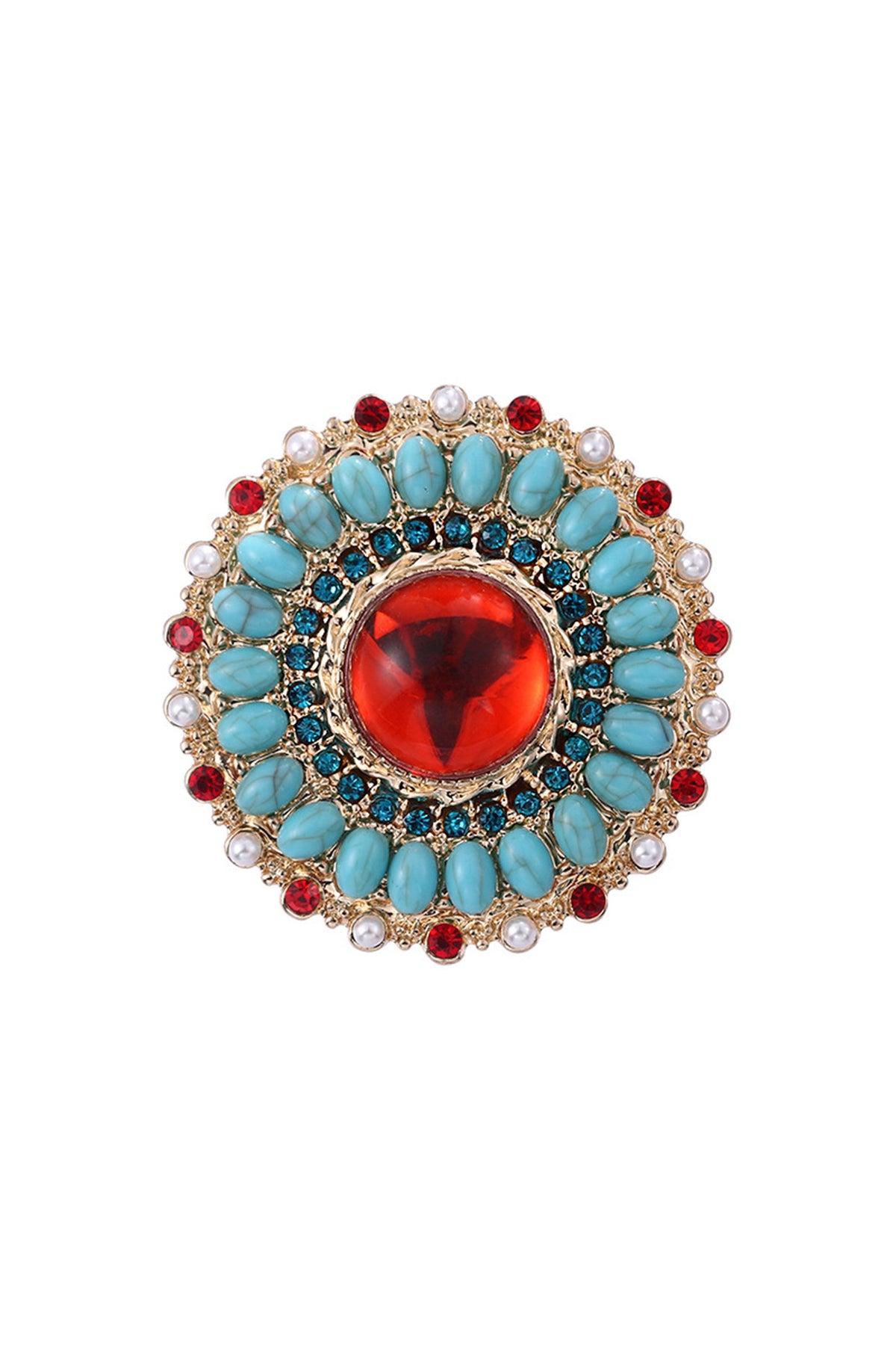 Floral Rhinestone Pin PA3918