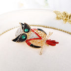 Owl Rhinestone Brooch PA3924