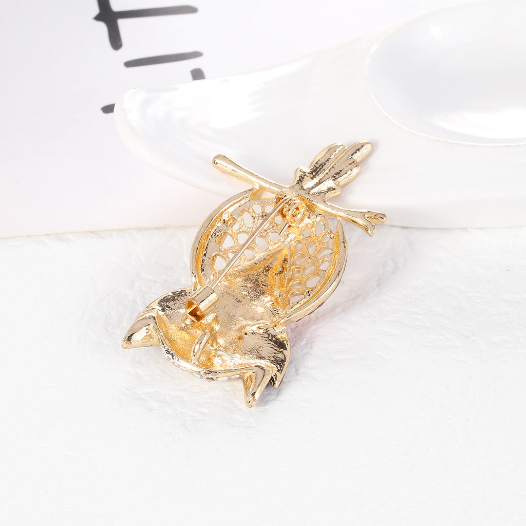 Owl Rhinestone Brooch PA3924