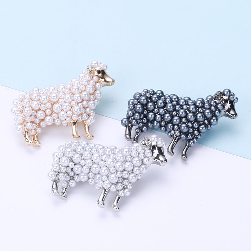 Sheep Pearl Brooch PA3937 - view 8