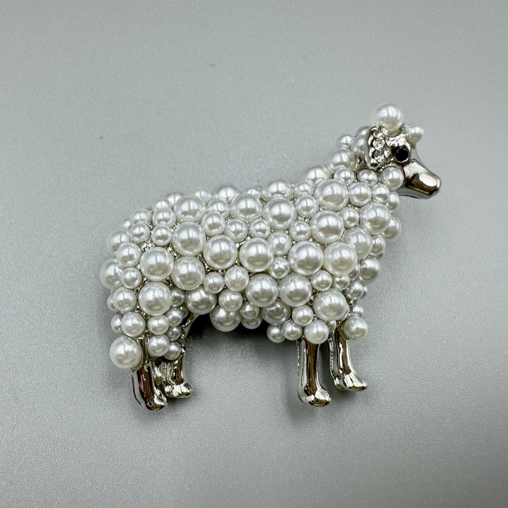 Sheep Pearl Brooch PA3937 - view 7