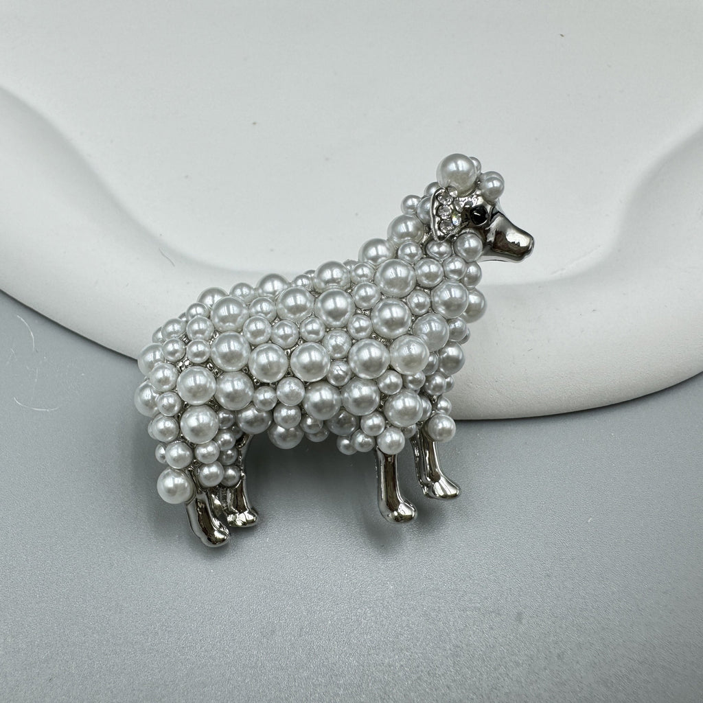 Sheep Pearl Brooch PA3937 - view 4