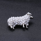Sheep Pearl Brooch PA3937