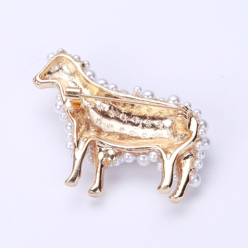 Sheep Pearl Brooch PA3937 - view 9