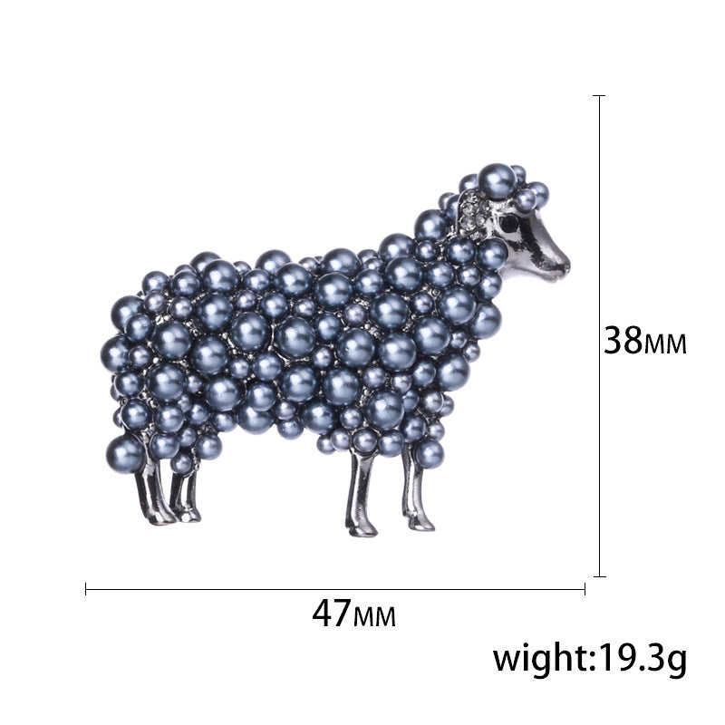 Sheep Pearl Brooch PA3937 - view 3