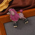 Dog Alloy Rhinestone Brooch PA3949