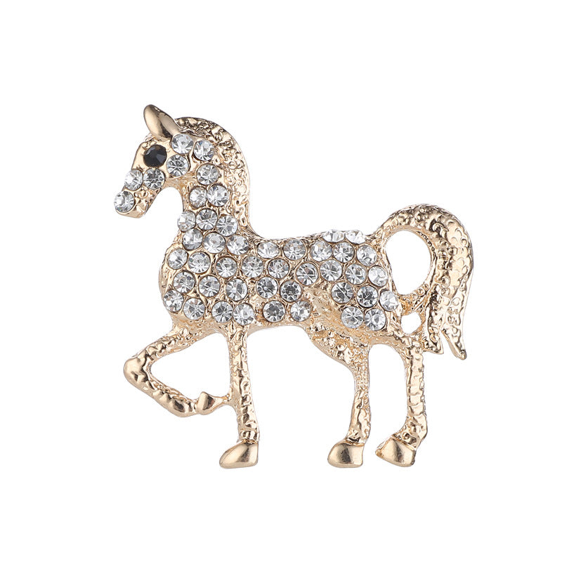 Horse Rhinestone Brooch PA3954