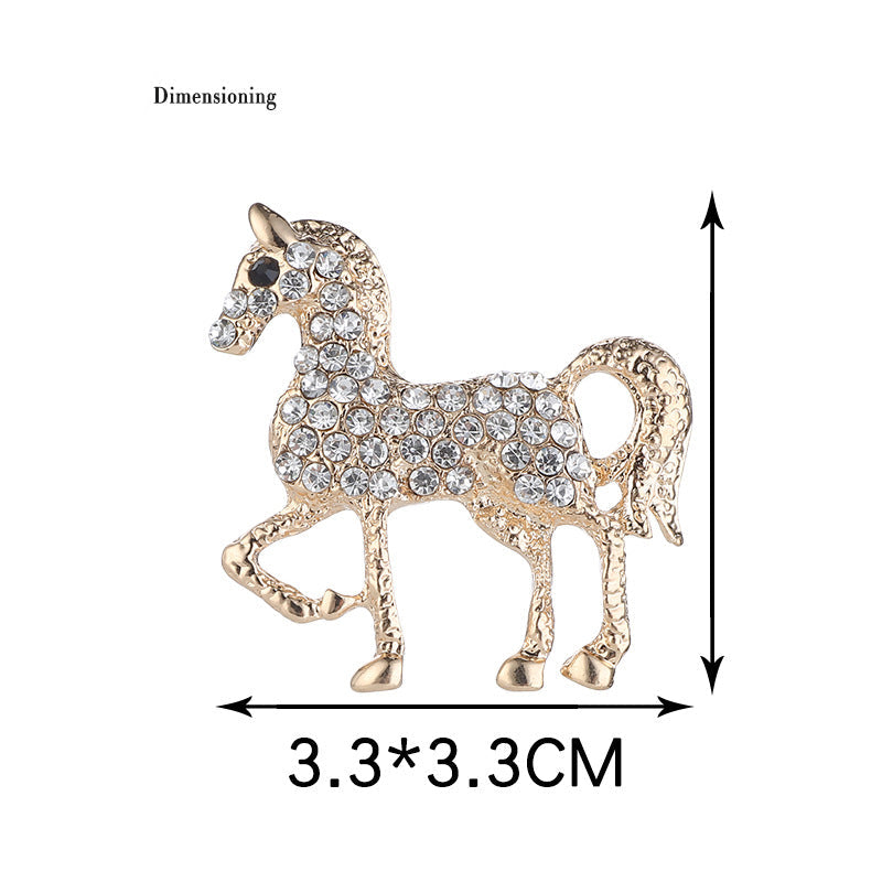 Horse Rhinestone Brooch PA3954