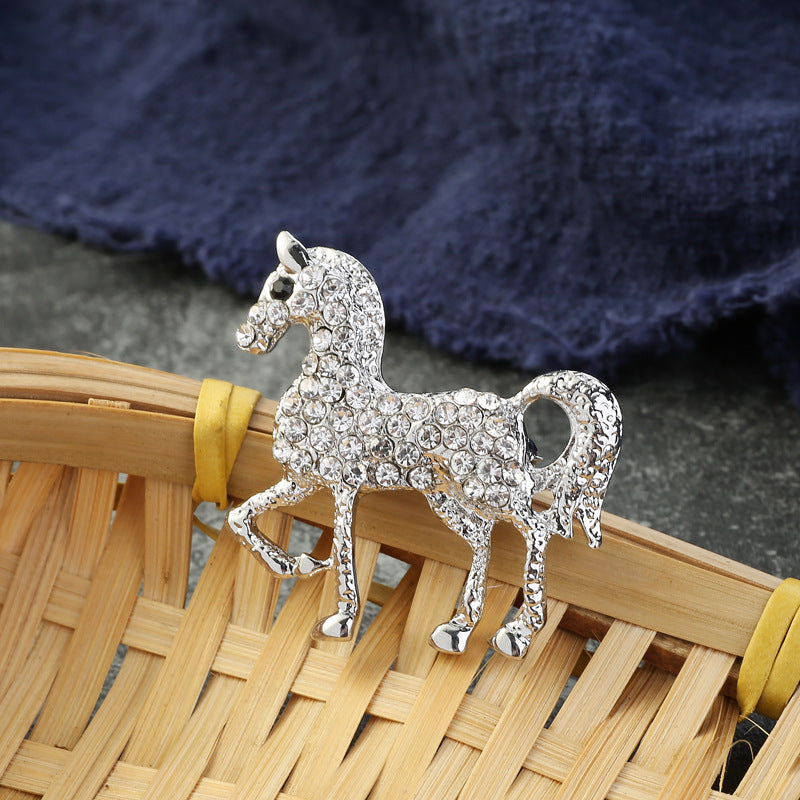 Horse Rhinestone Brooch PA3954