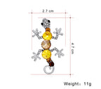 Gecko Rhinestone Brooch PA3961