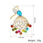 Dancer Girl Rhinestone Brooch PA3963