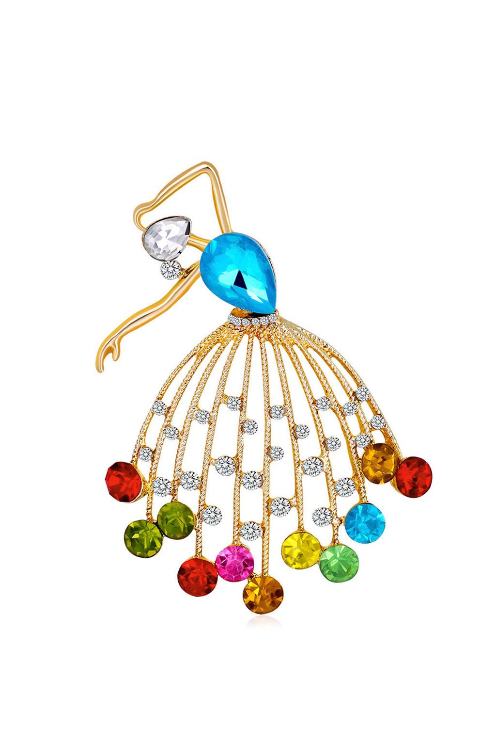 Dancer Girl Rhinestone Brooch PA3963