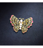 Butterfly Rhinestone Alloy Brooch PA3994