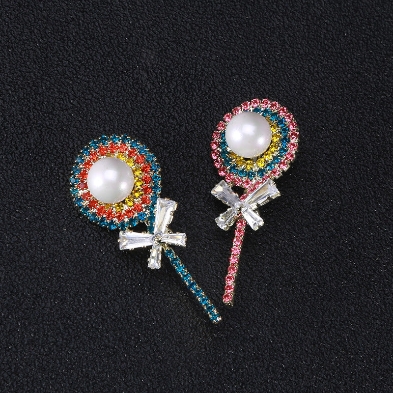 Lollipop Rhinestone Brooch PA4012