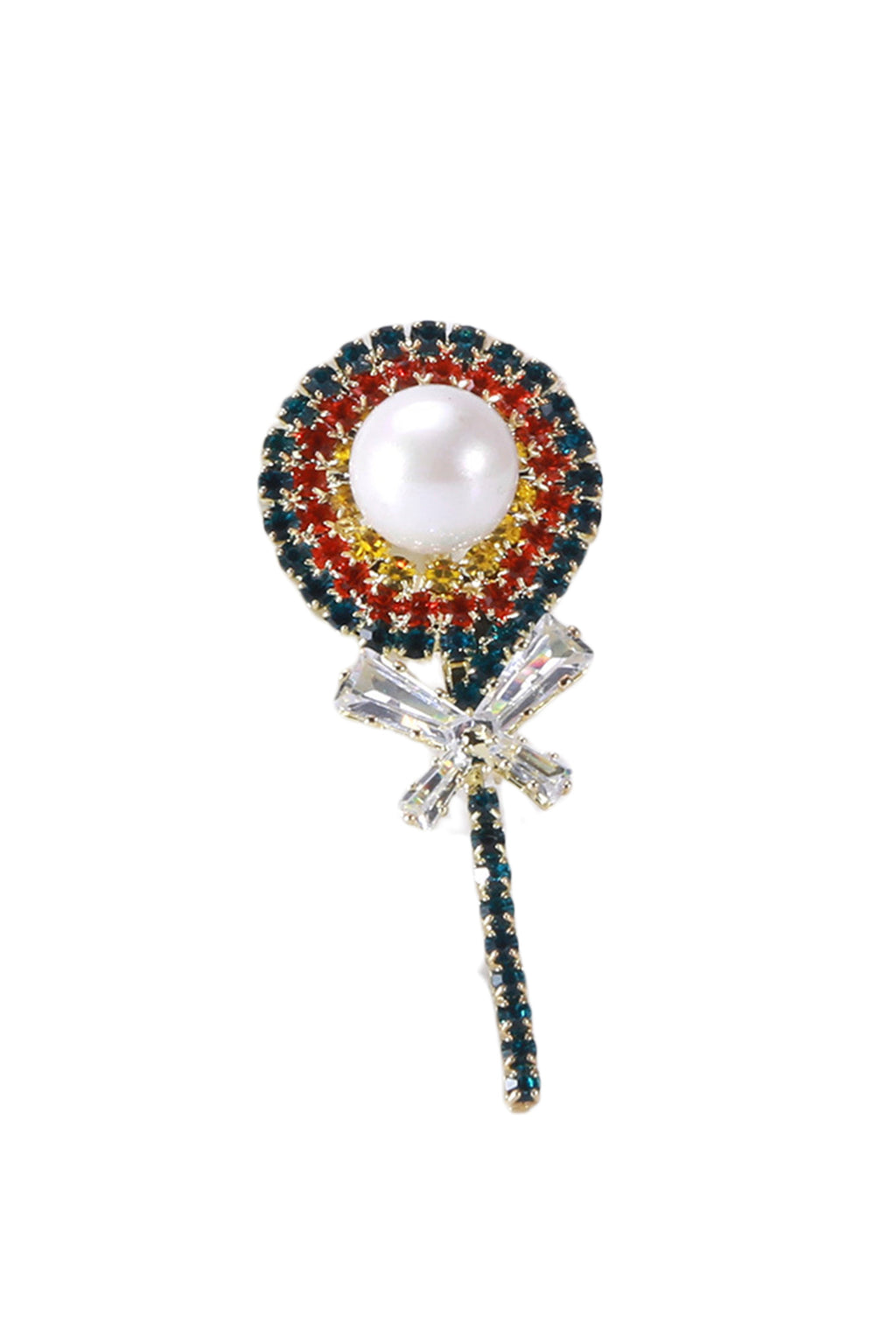 Lollipop Rhinestone Brooch PA4012