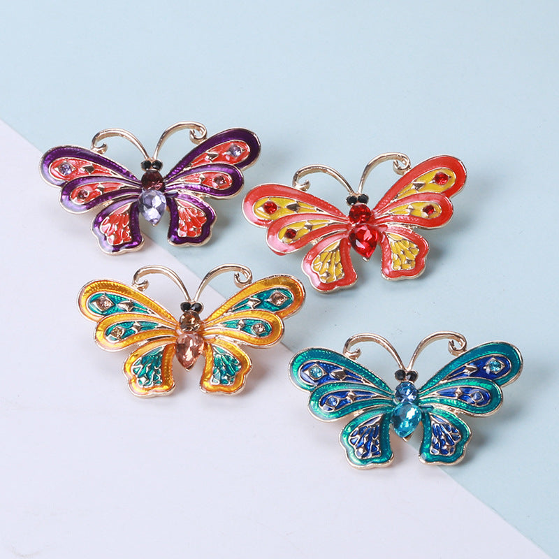 Butterfly Rhinestone Brooch PA4016