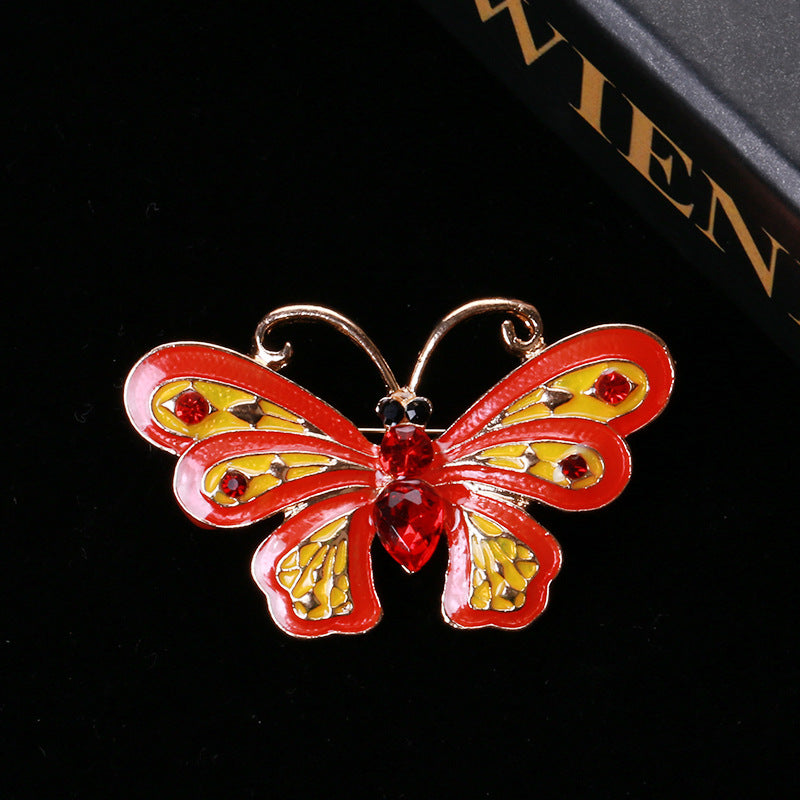 Butterfly Rhinestone Brooch PA4016