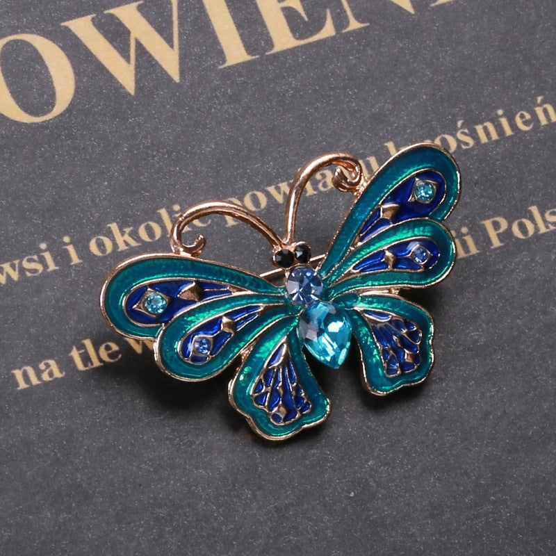 Butterfly Rhinestone Brooch PA4016