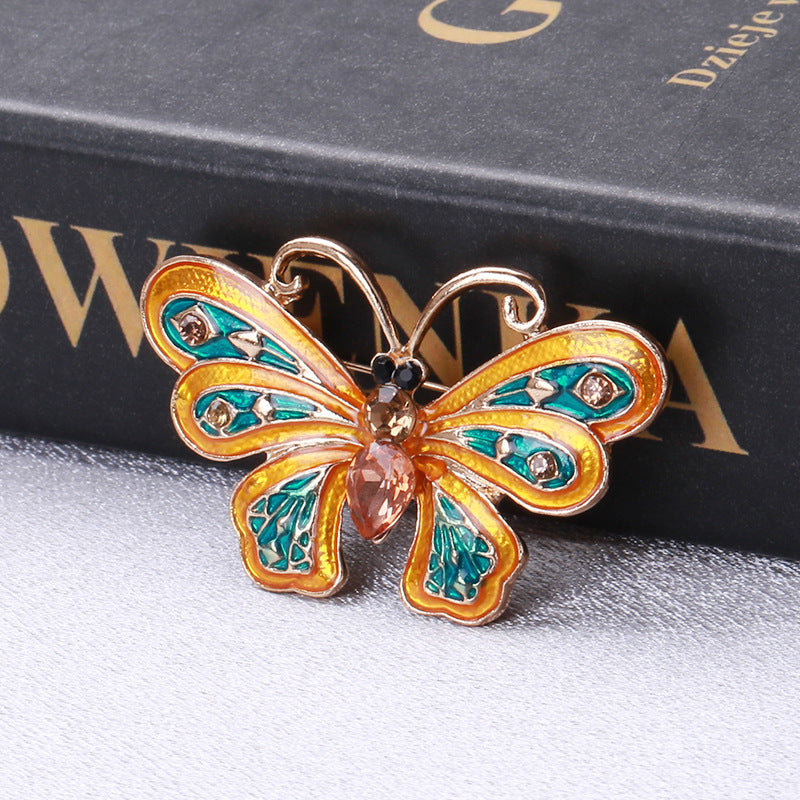 Butterfly Rhinestone Brooch PA4016