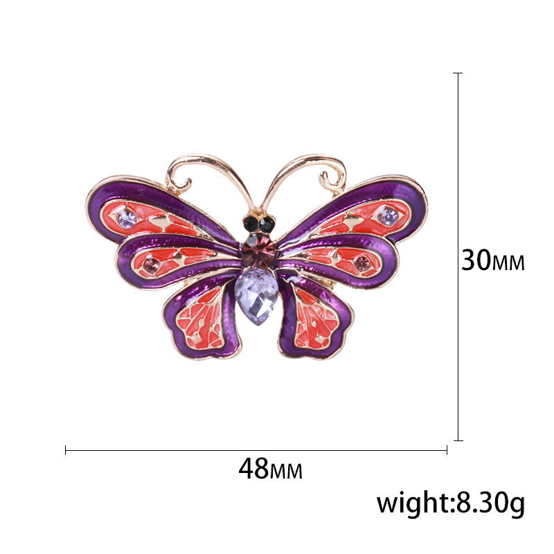 Butterfly Rhinestone Brooch PA4016