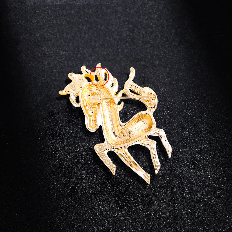 Pony Rhinestone Brooch PA4025