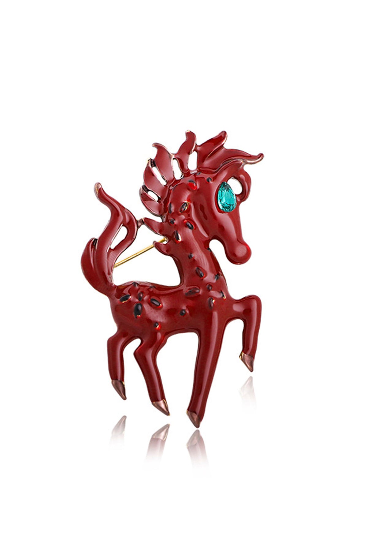 Pony Rhinestone Brooch PA4025