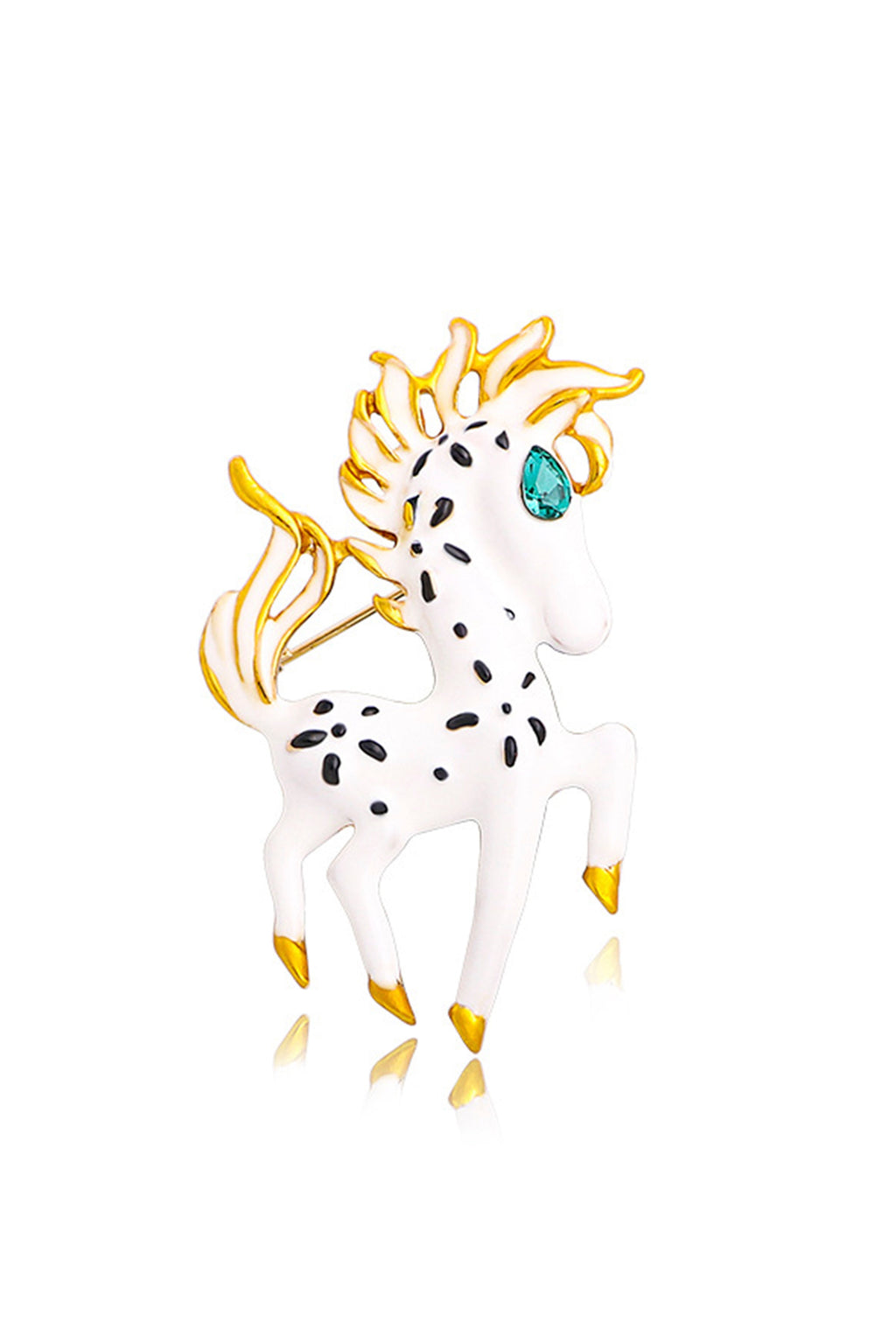 Pony Rhinestone Brooch PA4025