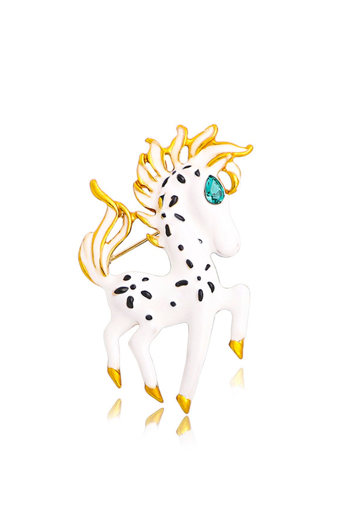 Pony Rhinestone Brooch PA4025
