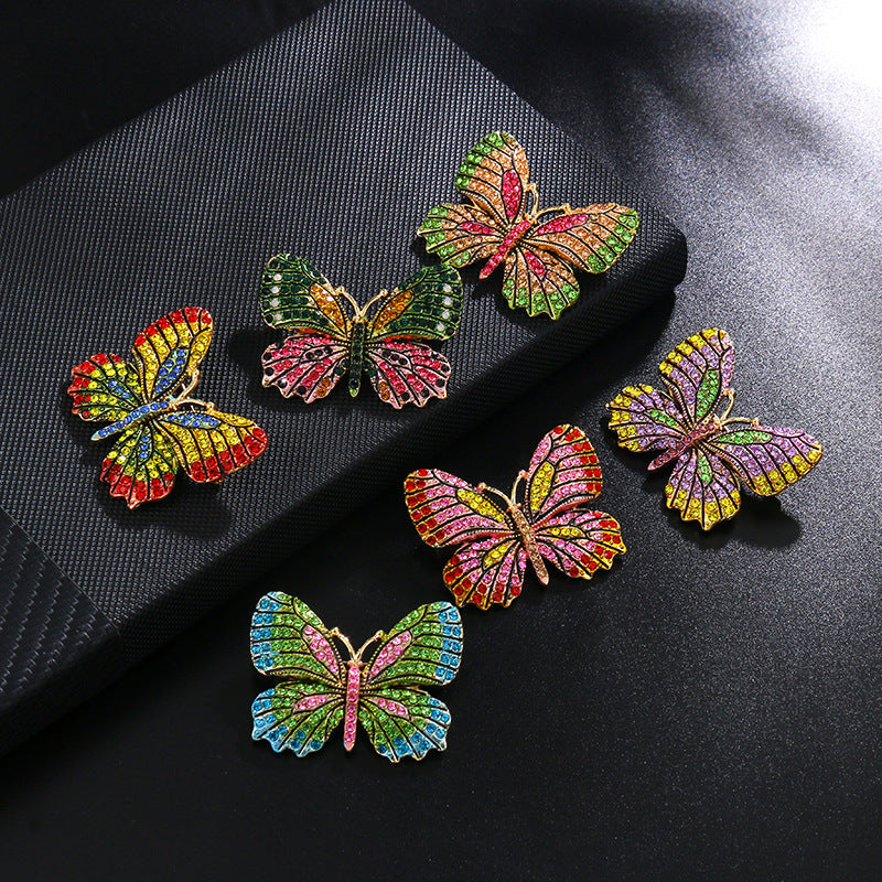 Butterfly Rhinestone Brooch PA4041