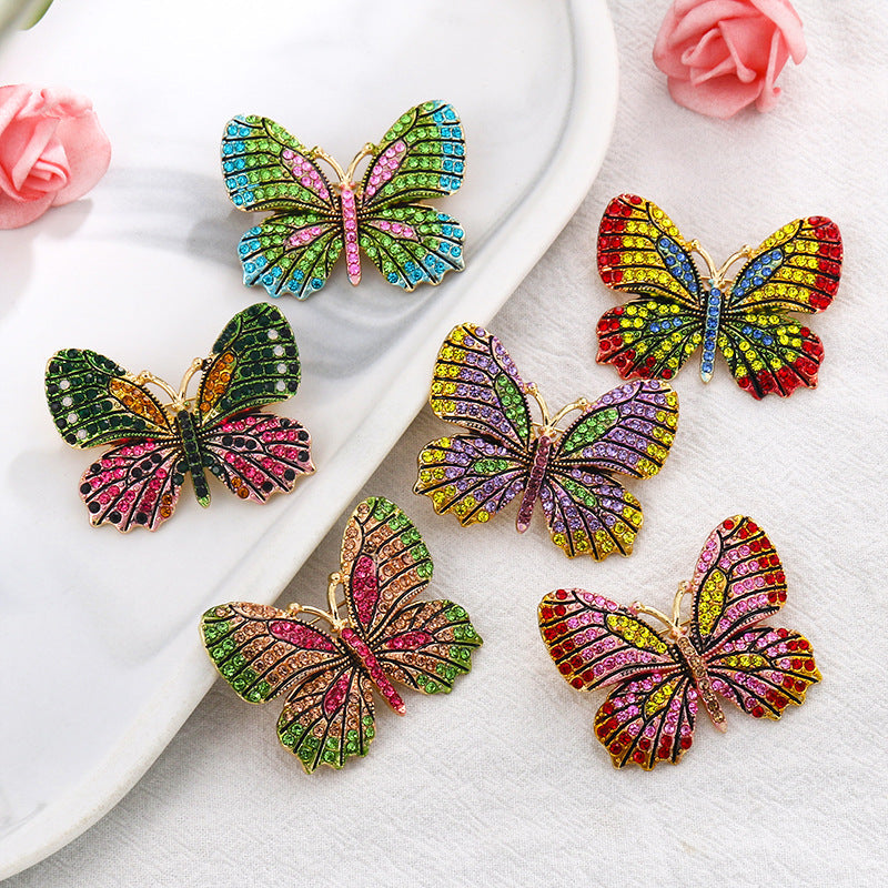 Butterfly Rhinestone Brooch PA4041