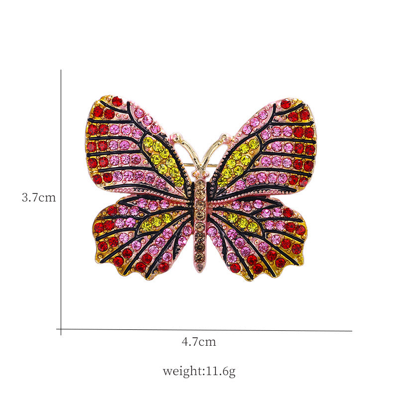Butterfly Rhinestone Brooch PA4041
