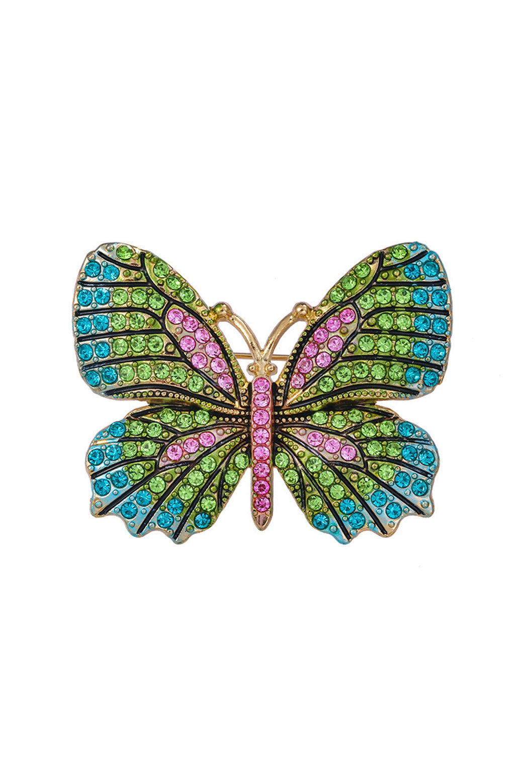 Butterfly Rhinestone Brooch PA4041