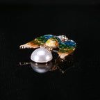 Eagle Rhinestone Pearl Brooch PA4056