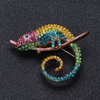 Chameleon Rhinestone Brooch PA4060