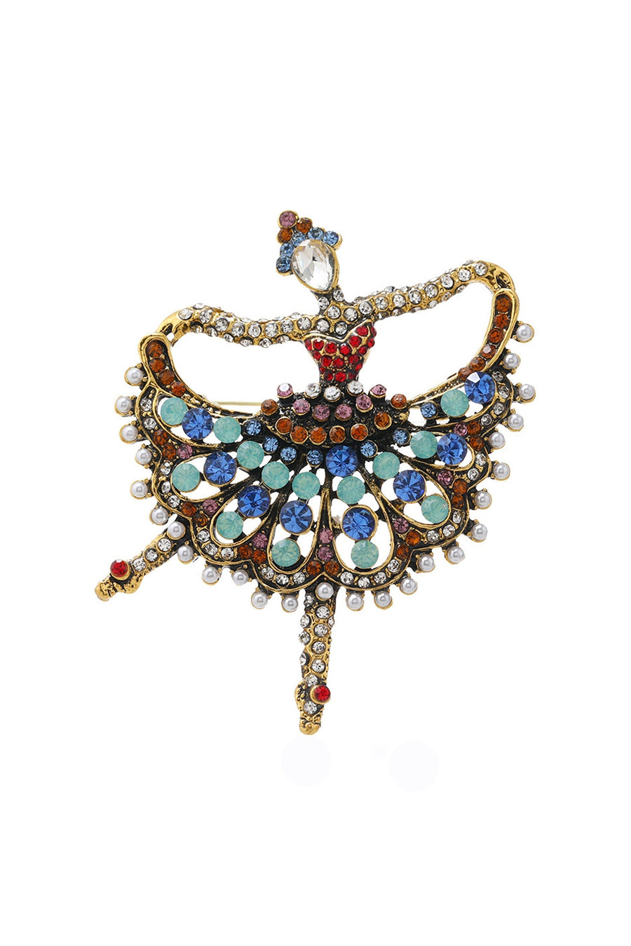 Girl Alloy Rhinestone Brooch PA4068