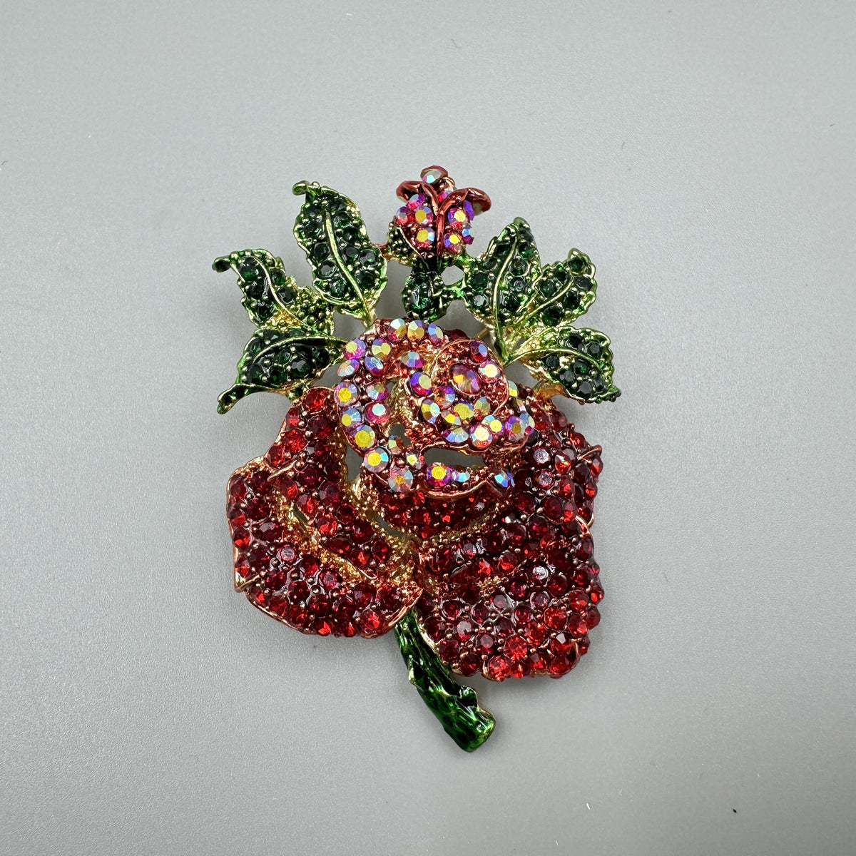 Rose Rhinestone Brooch PA4071