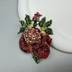Rose Rhinestone Brooch PA4071
