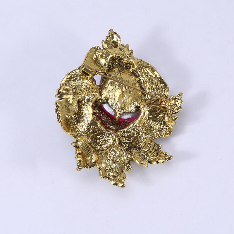 Floral Rhinestone Brooch PA4074