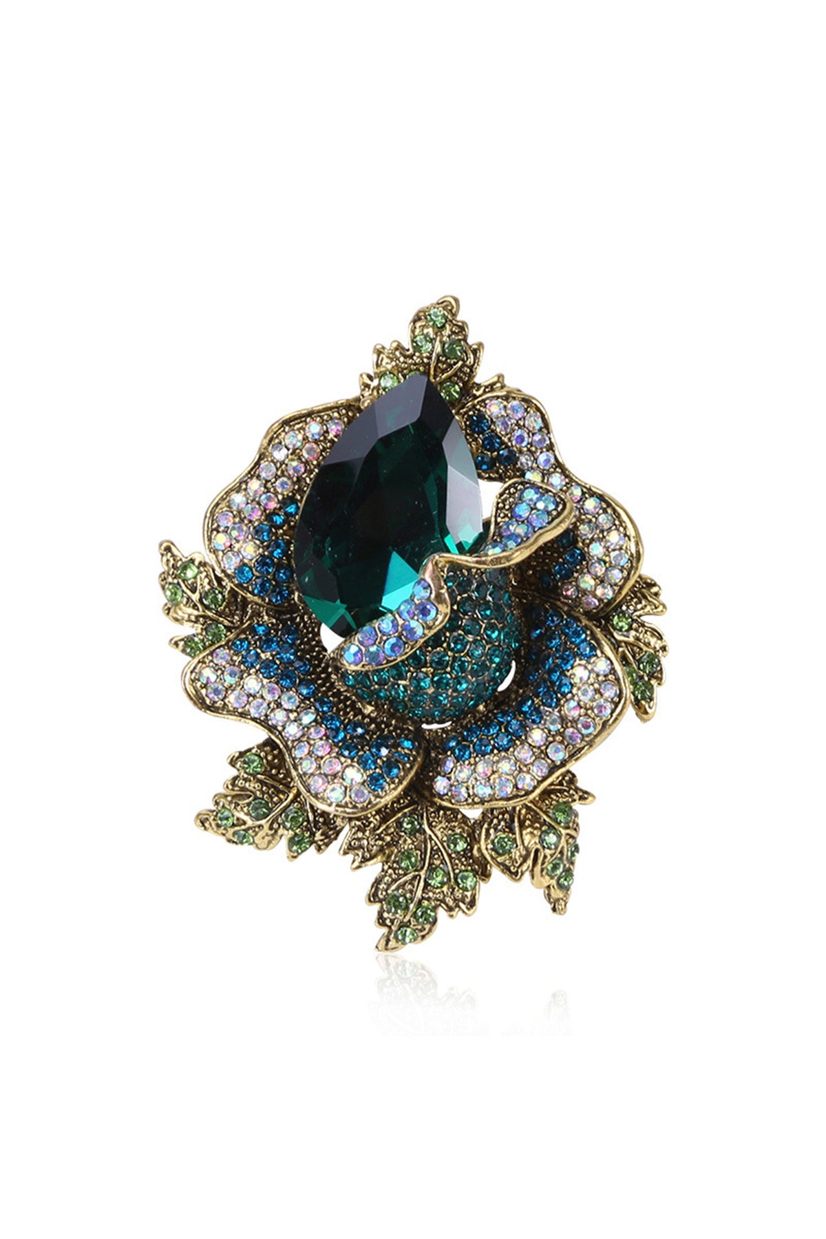 Floral Rhinestone Brooch PA4074