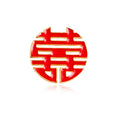 Chinese Wedding Happy Round Alloy Brooch PA4077