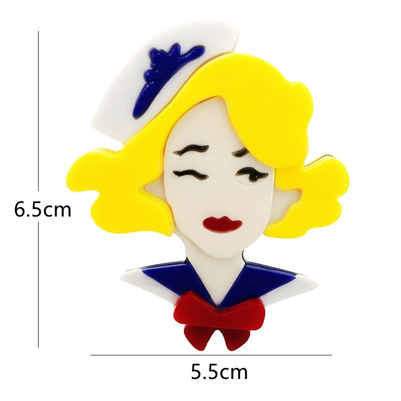 Monroe Acrylic Brooch PA4080