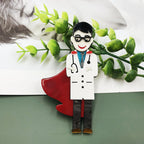 Male Doctor Acrylic Brooch PA4081
