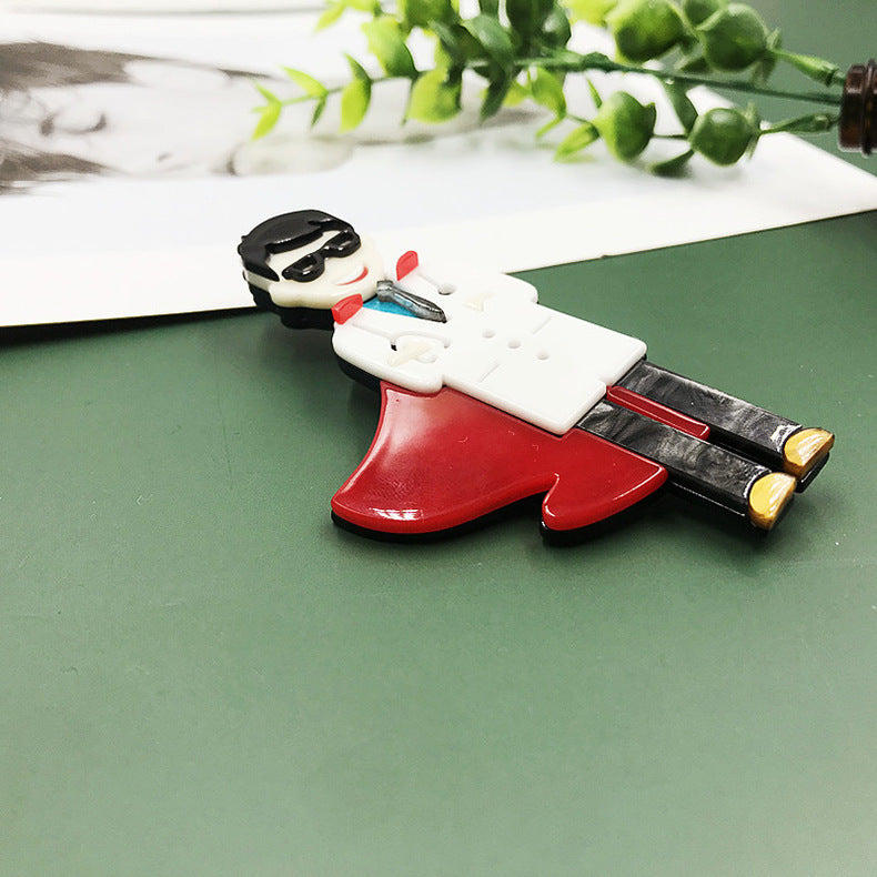 Male Doctor Acrylic Brooch PA4081