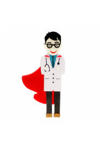 Male Doctor Acrylic Brooch PA4081