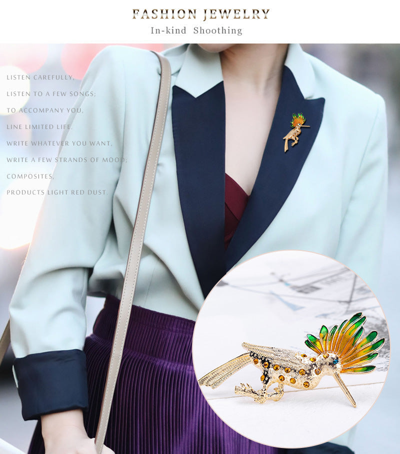Bird Rhinestone Alloy Brooch PA4104