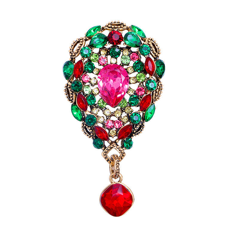 Teardrop Rhinestone Brooch PA4123