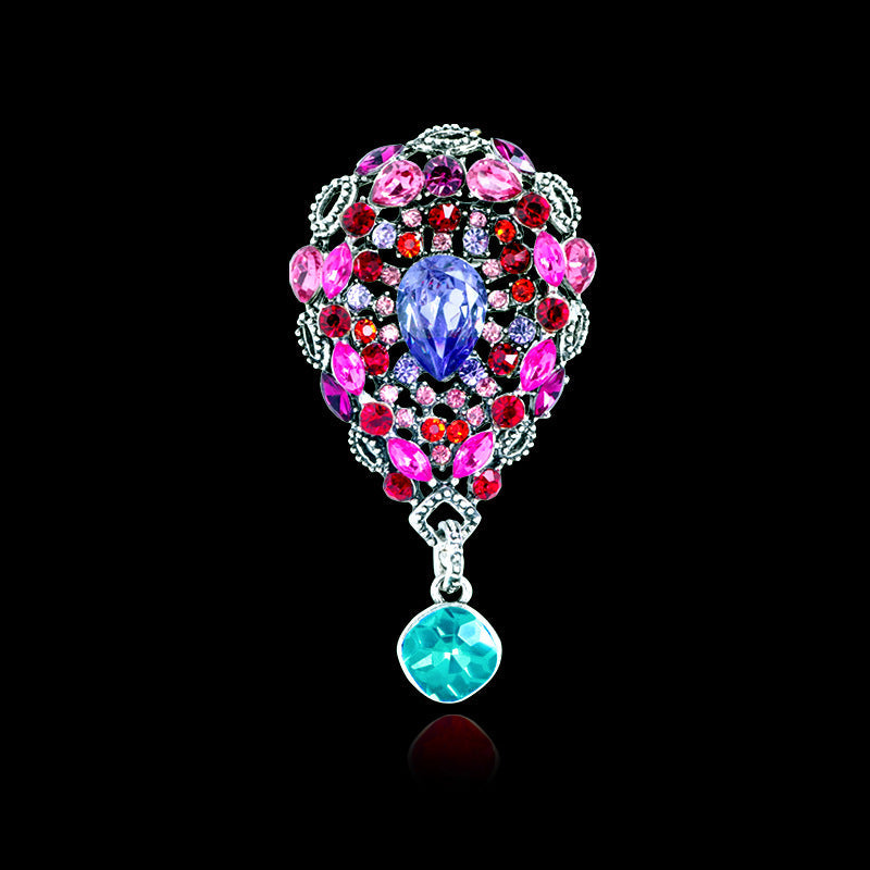Teardrop Rhinestone Brooch PA4123