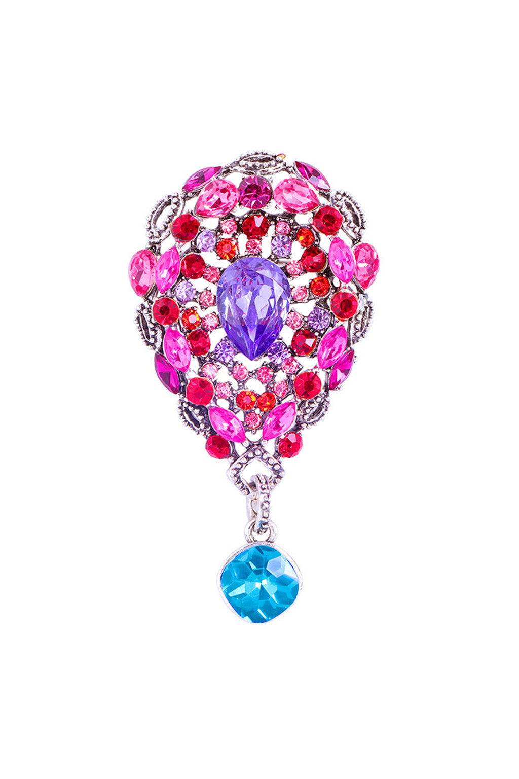 Teardrop Rhinestone Brooch PA4123